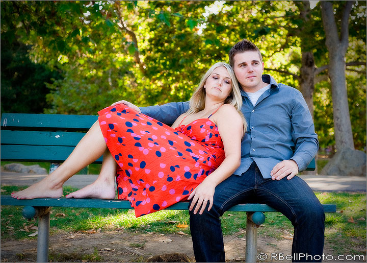 Orange engagement photography