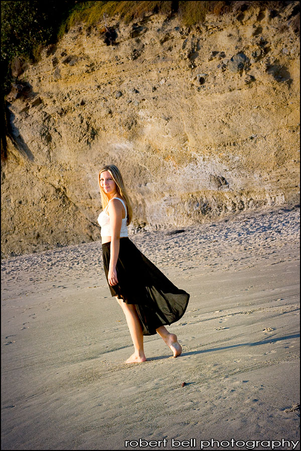 senior portrait beach photography