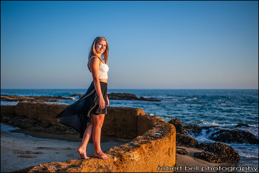 senior portrait beach photography