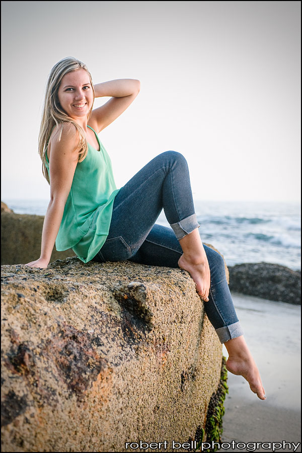 senior portrait beach photography