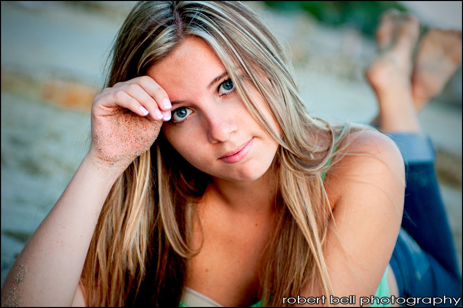 senior portrait beach photography